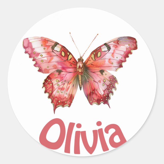 Adesivo fofo personalizado/Selo clássico redondo (Frente)