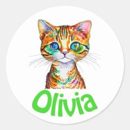 Adesivo fofo personalizado/Selo clássico redondo