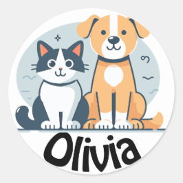 Adesivo fofo personalizado/Selo clássico redondo