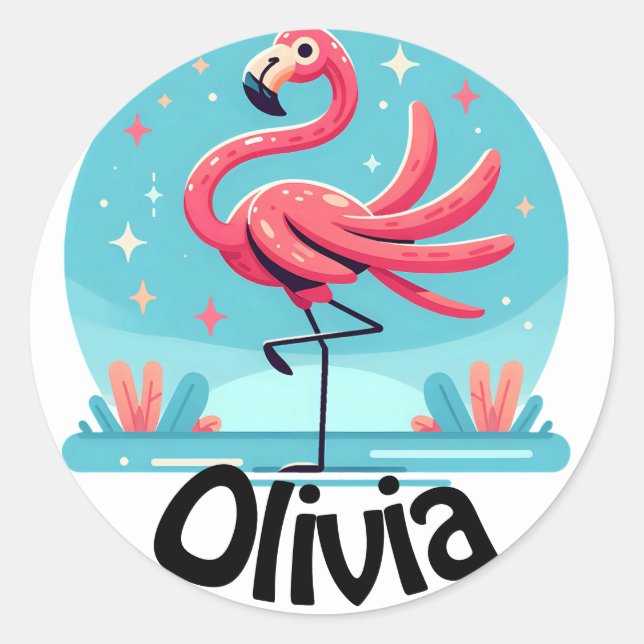 Adesivo fofo personalizado/Selo clássico redondo (Frente)