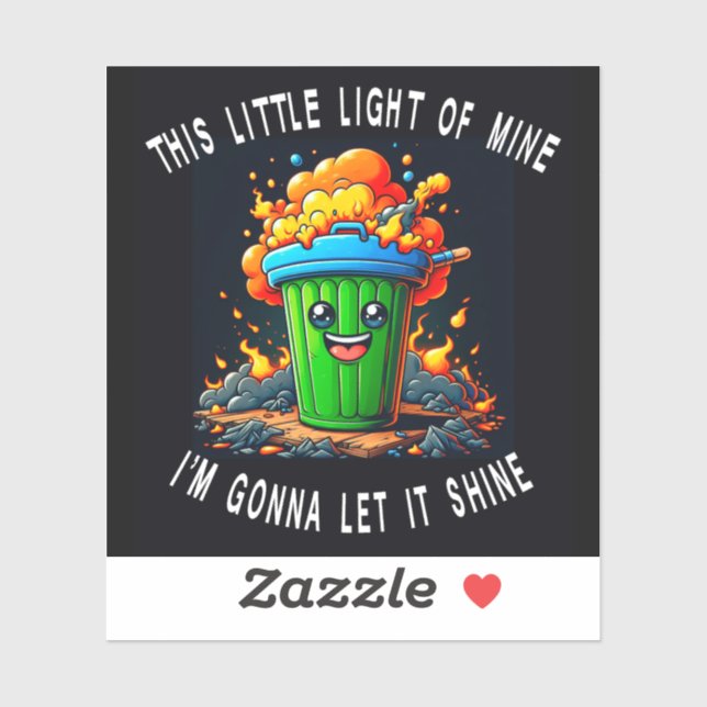 Adesivo Fogo De Lixo, Esta Pequena Luz Minha, (Folha)