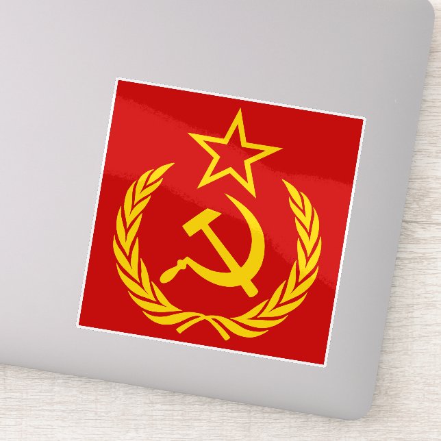 Adesivo Foice e Martelo, URSS, CCCP, Comunismo (Detalhe)