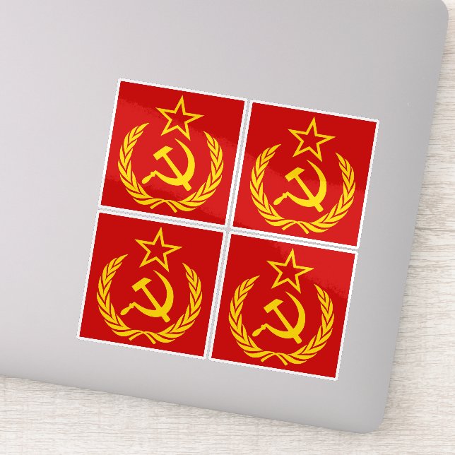 Adesivo Foice e Martelo, URSS, CCCP, Comunismo (Detalhe)