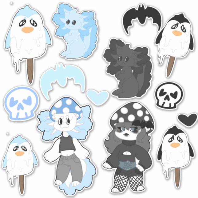 Adesivo Folha adesiva azul e preto (Frente)