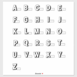 Adesivo Folha adesiva de prática ABC