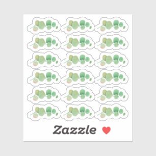 Adesivo Folha botânica do eucalipto da aguarela das