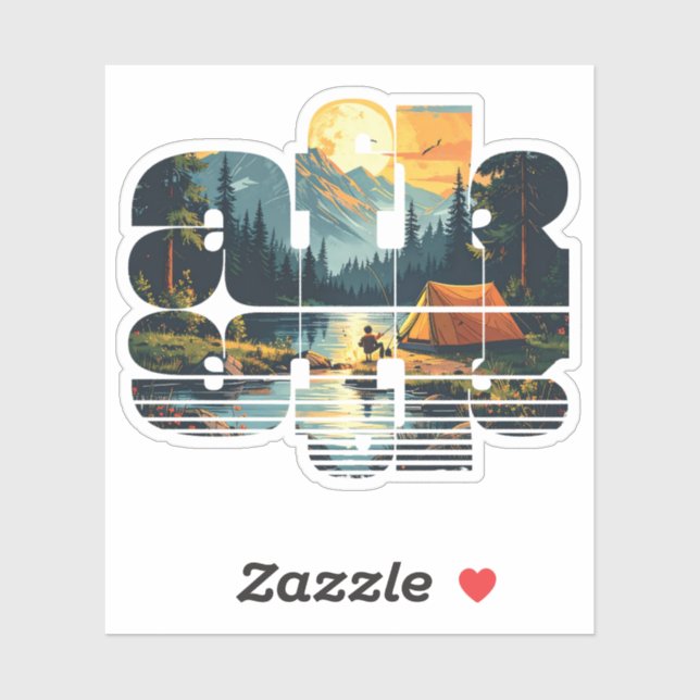 Adesivo Folha de acampamento (Folha)