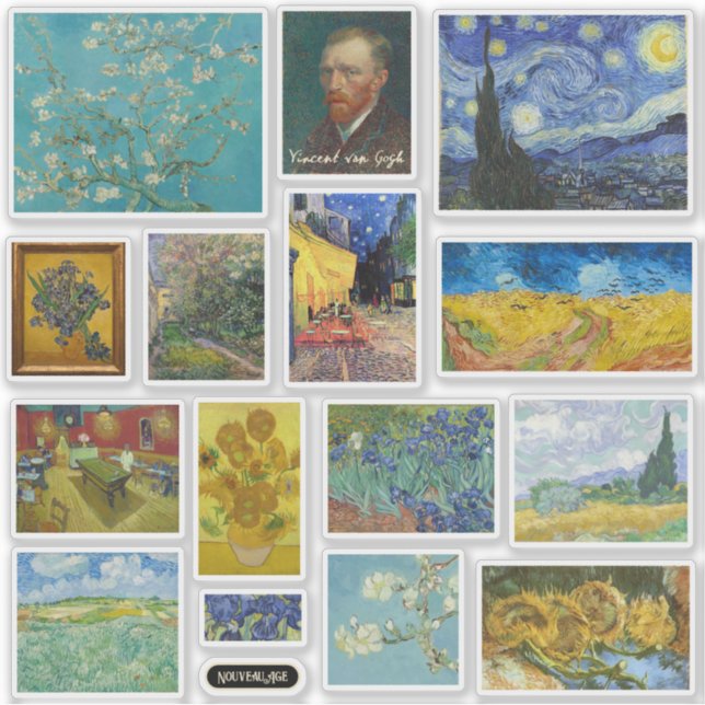 Adesivo Folha de Autocolantes Vincent Van Gogh Art Gallery (Frente)