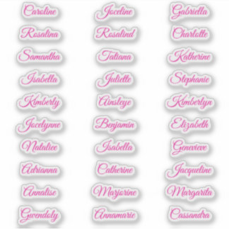 Adesivo Folha de Caligrafia Personalizada de Natal com Nom