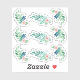 Adesivo Folha de Planejador Botânico de Pansy Floral em Aq