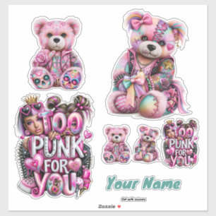 Adesivo Folha de Urso Punk Personalizado