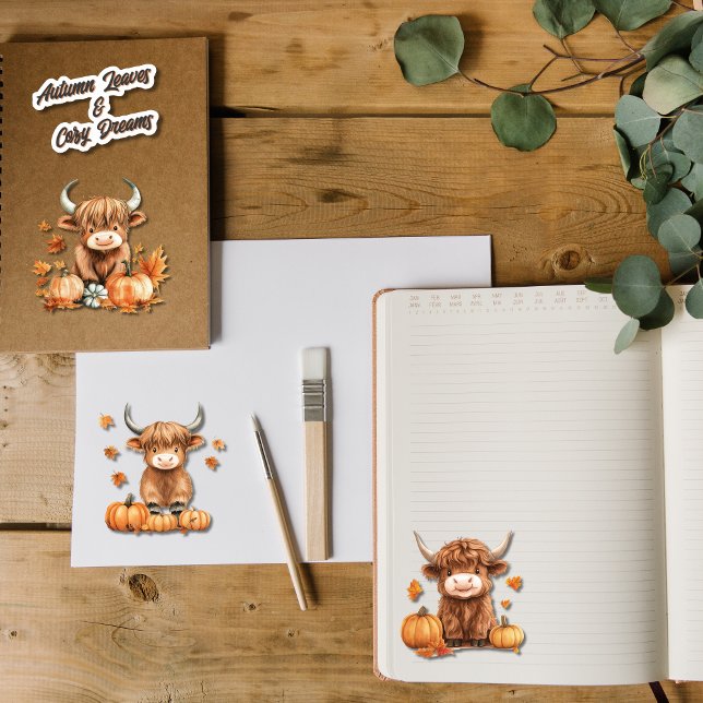 Adesivo Folha deliciosa de Vaca Highland Minúscula (Criador carregado)