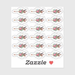 Adesivo Folha floral do planejador da seta boémia rústic