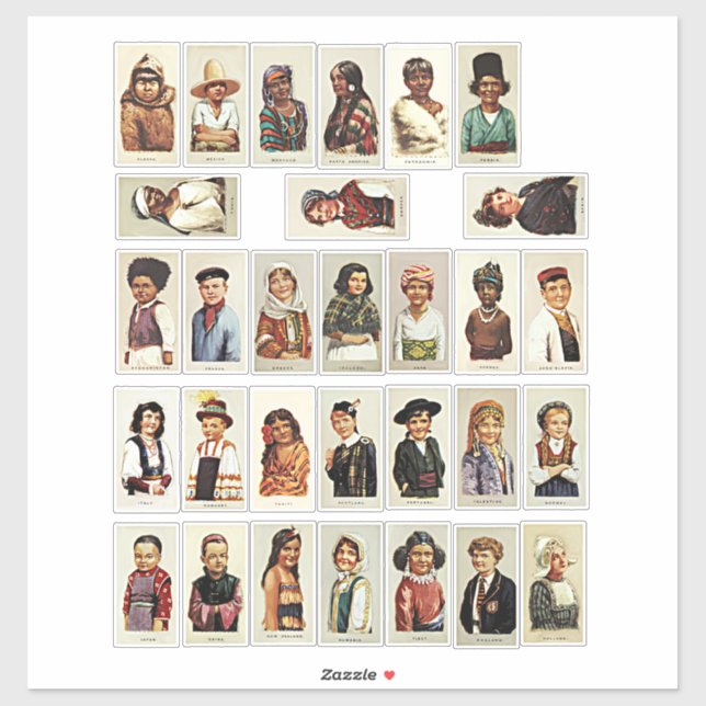 Adesivo Folha internacional de viagem mundial para criança (Folha)