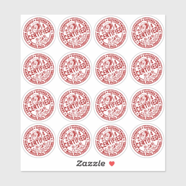 Adesivo Folha mista - "Certified" Naughty e Nice (Folha)