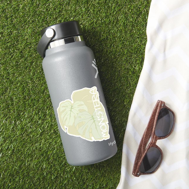 Adesivo Folhagem de Monstera em verde macio (HydroFlask Insitu)