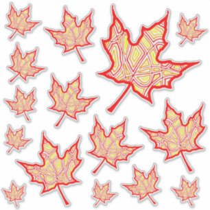 Adesivo Folhas de Fiery
