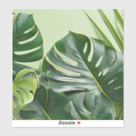 Adesivo Folhas de grandes usinas domésticas com espaço de