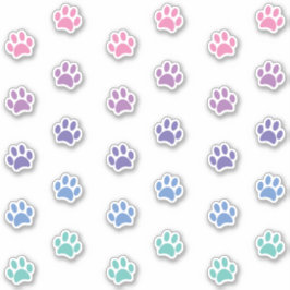 Adesivo Folhas de impressão azul-clara, cor-de-rosa, cor-d