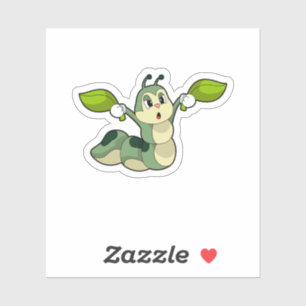 Adesivo Folhas de lagartas