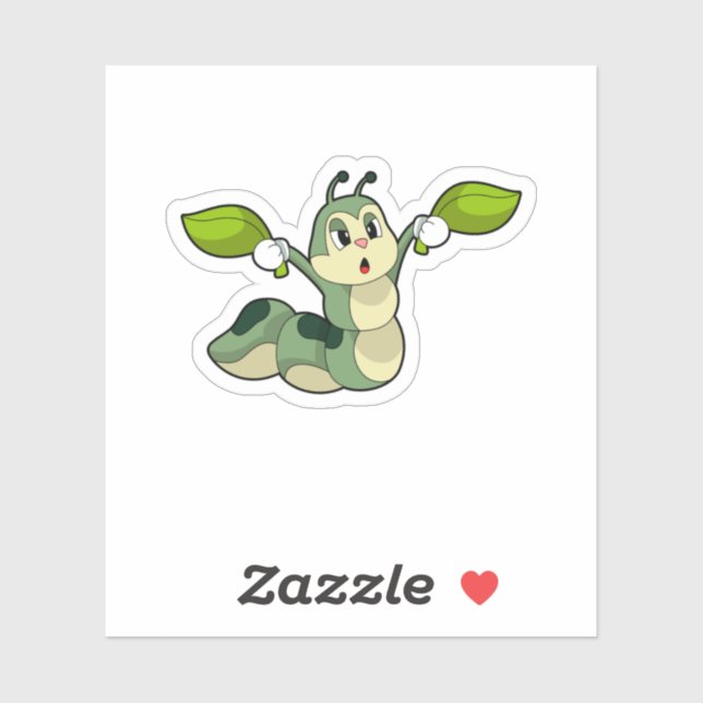 Adesivo Folhas de lagartas (Folha)