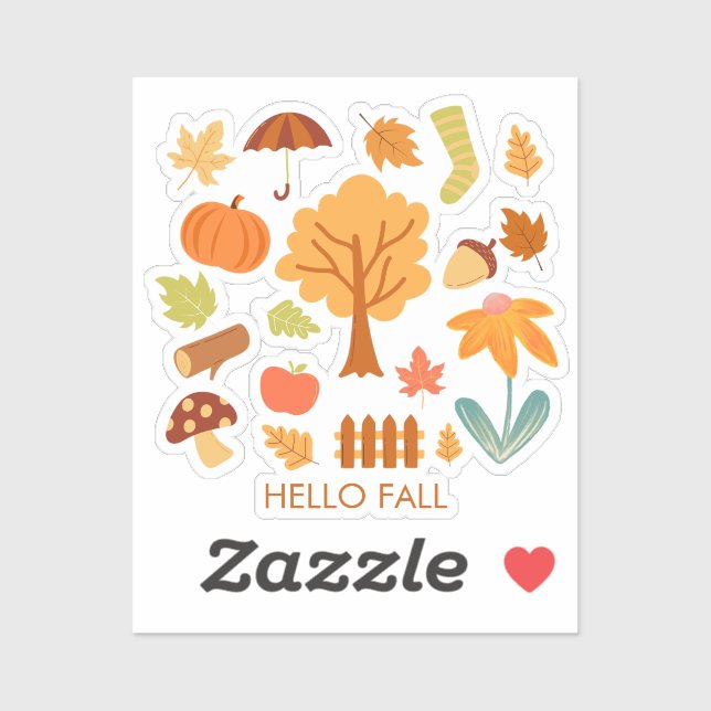 Adesivo Folhas de outono aproveitam a estação colorida (Folha)