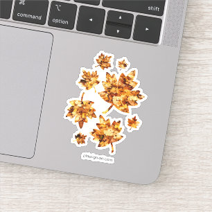 Adesivo Folhas Douradas de carapaça amarela