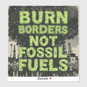 Adesivo Folheto de Ecologia Punk - 'Bordas Queimadas, Não