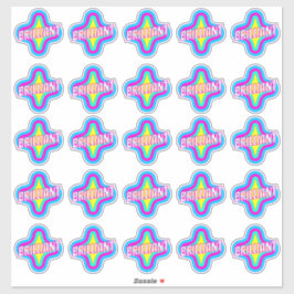 Adesivo Folhetos de comentário de um professor simpático e