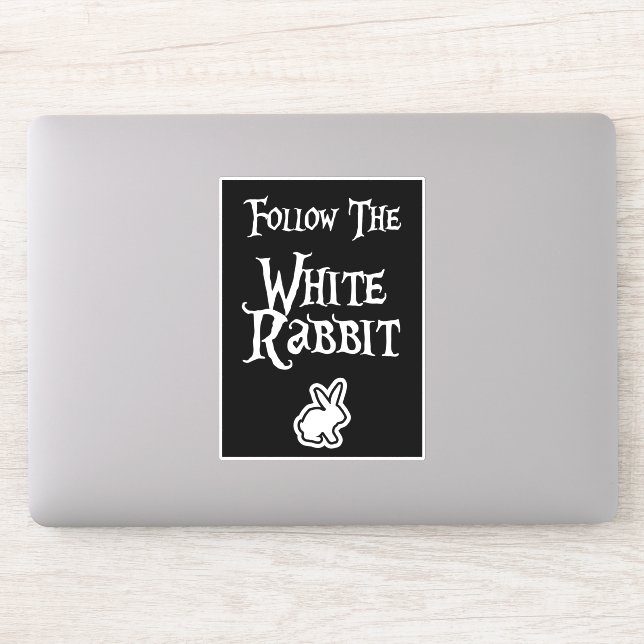 Adesivo Follow the White Rabbit (Computador)
