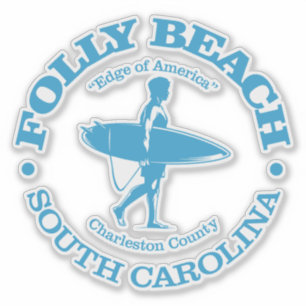 Adesivo Folly Beach (surfer)