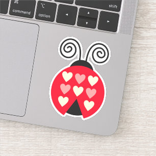 Adesivo Folvebug Hearts Ladybug Die Cut Sticker Decal