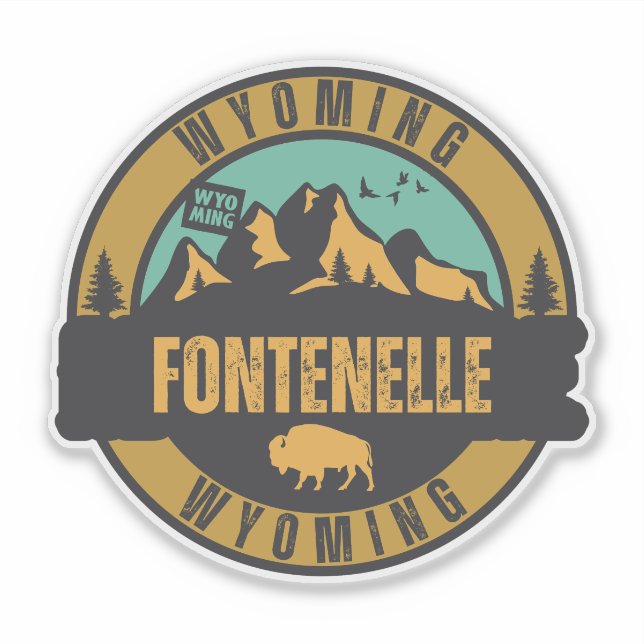 Adesivo Fontenelle, Wyoming (Frente)