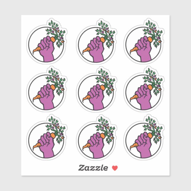 Adesivo Food Not Bombs logo sticker pack (Folha)