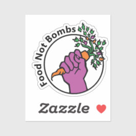 Adesivo Food Not Bombs logo with text