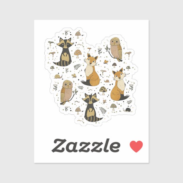 Adesivo Forest animals (Folha)