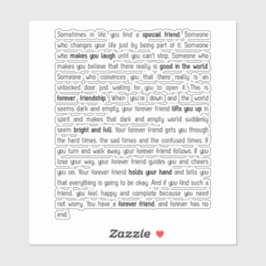 Adesivo Forever has no end