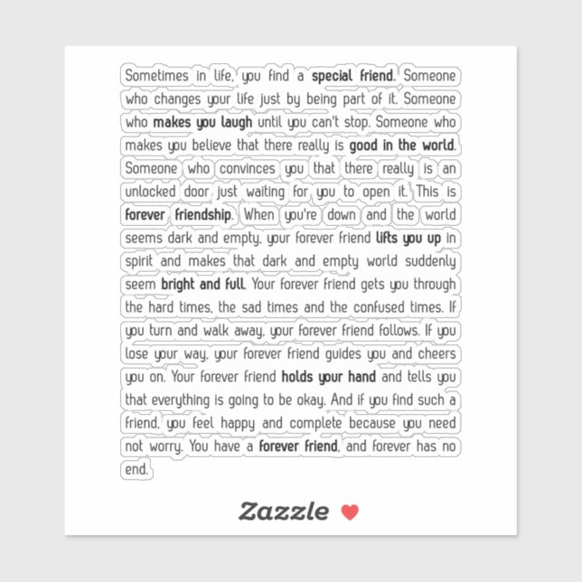 Adesivo Forever has no end (Folha)