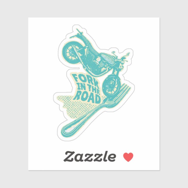 Adesivo Fork no acidente de moto rodoviário (Folha)