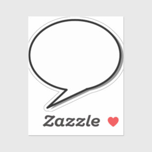 Adesivo forma de elipse-seta-bolha de fala