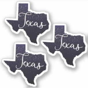 Adesivo Forma de Estado das Estrelas Noturnas do Texas