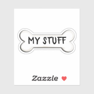 Adesivo forma do osso de cão