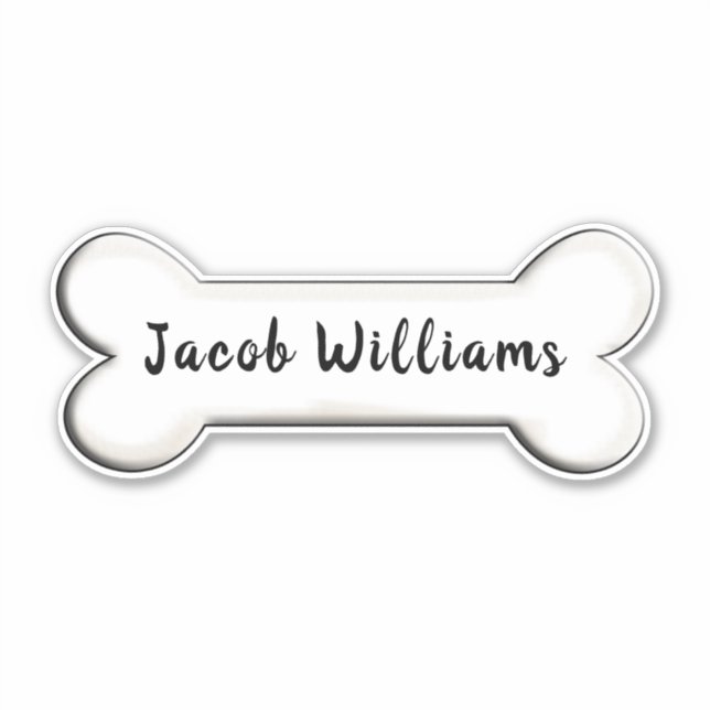 Adesivo forma do osso do cão (Frente)