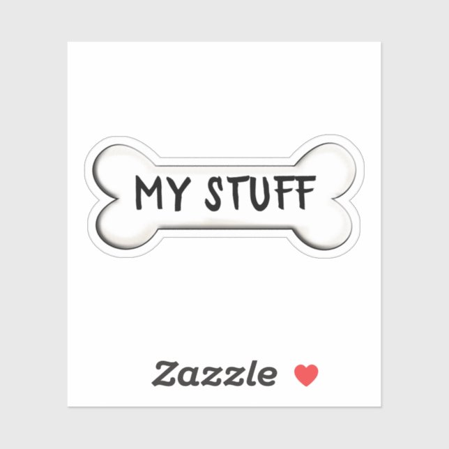 Adesivo forma do osso do cão (Folha)