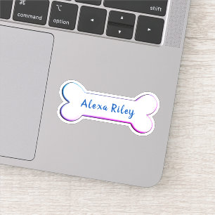 Adesivo forma óssea do cão arco-íris