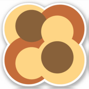 Adesivo Formas circulares geométricas de Abstrato 70s