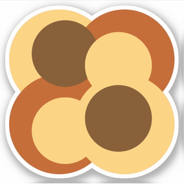 Adesivo Formas circulares geométricas de Abstrato 70s (Frente)