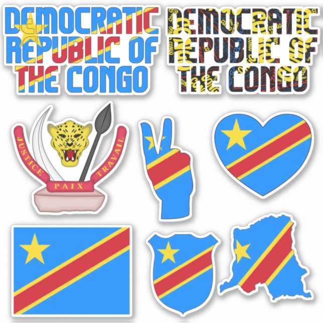 Adesivo Formas Incríveis da República Democrática do Congo (Frente)