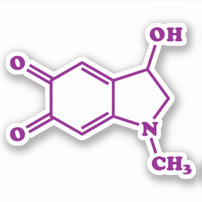 Adesivo Fórmula Química Molecular Adrenocromática (Frente)
