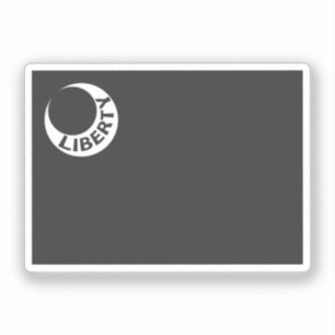 Adesivo Fort Moultrie flag - preto e branco, SC